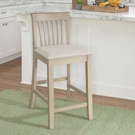 Linon Tarlton Counter Height Upholstered Bar Stool