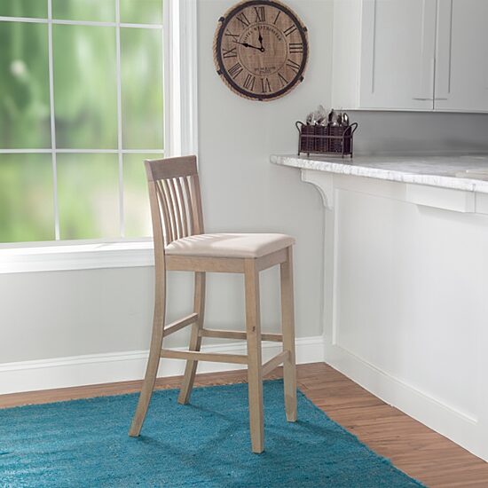 Linon Tarlton Upholstered Bar Stool
