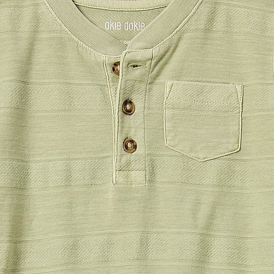 Okie Dokie Toddler & Little Boys Henley Neck Short Sleeve T-Shirt