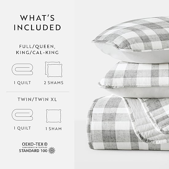 Casual Comfort Reversible Quilt Set
