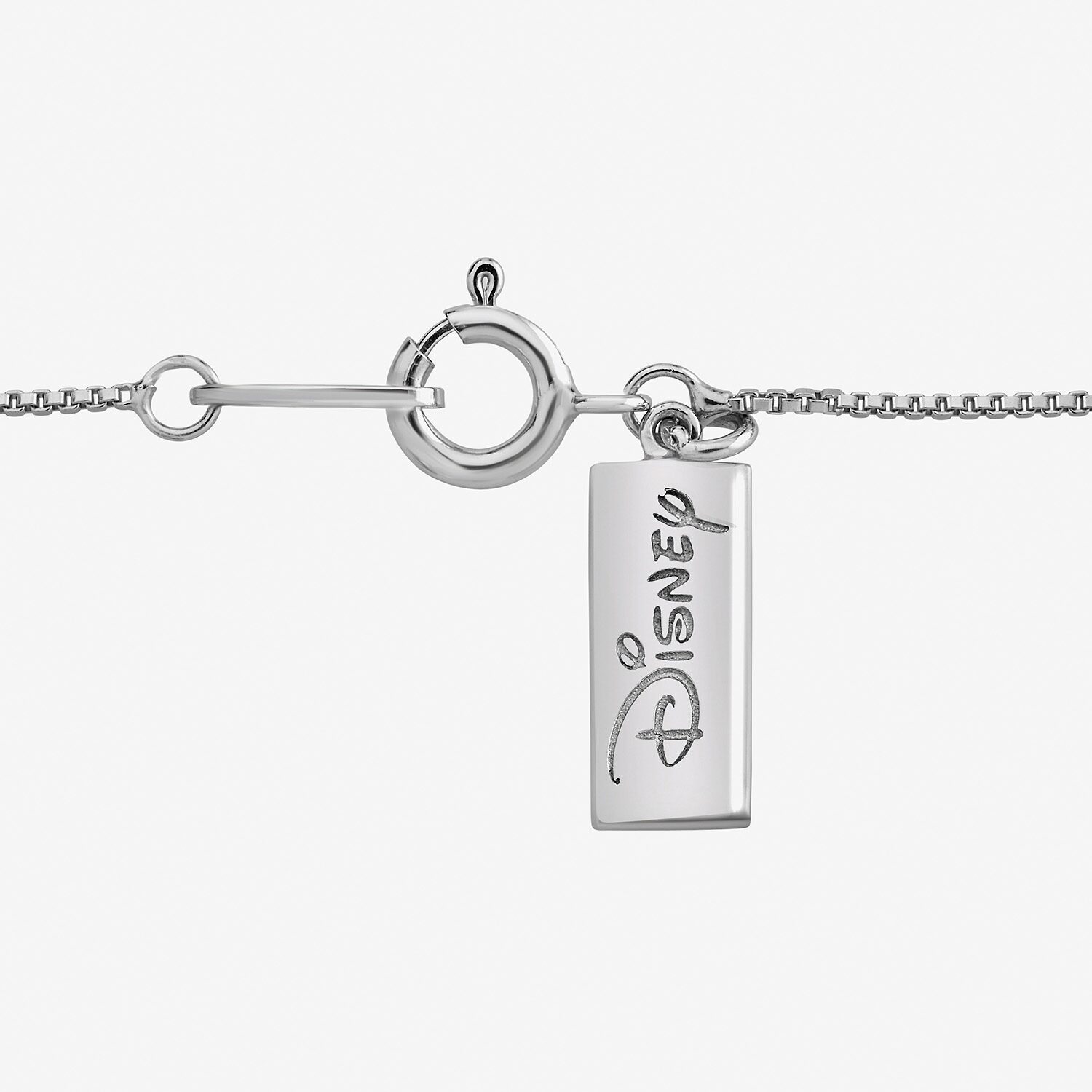 Enchanted Disney Fine Jewelry Womens 1/6 CT. T.W. Genuine White Quartz 14K Two Tone Gold Over Silver 18 Inch Pendant Necklace