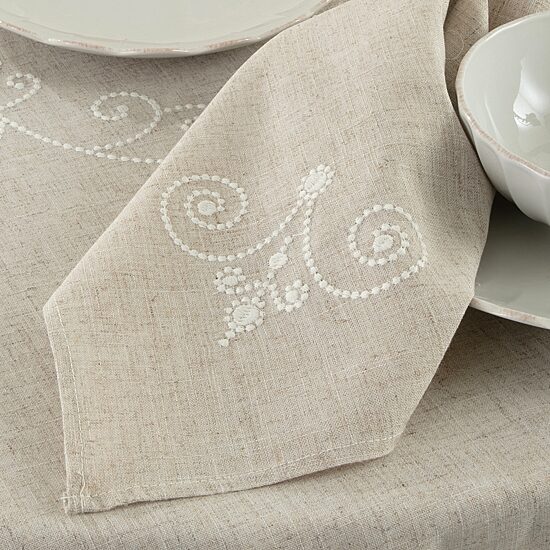 Lenox French Perle Linen Embroidered 4-pc. Napkins
