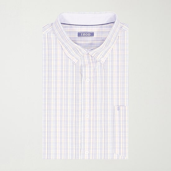 IZOD Performance Comfort Mens Long Sleeve Classic Fit Button-Down Shirt