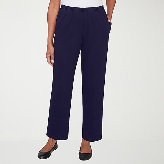 Alfred Dunner Classics Womens Straight Pull-On Pant