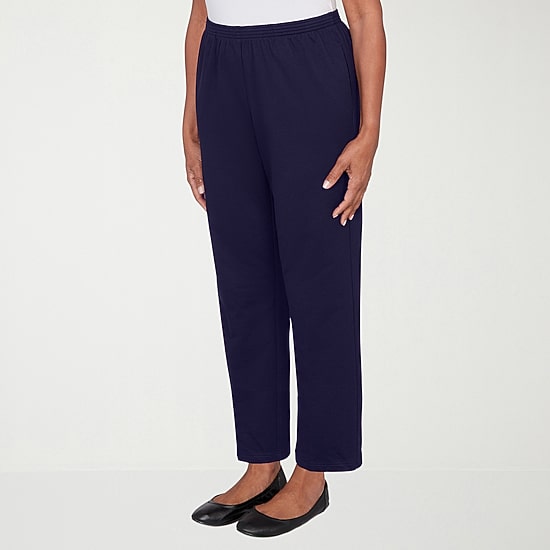 Alfred Dunner Classics Womens Straight Pull-On Pant