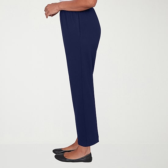 Alfred Dunner Classics Womens Straight Pull-On Pant
