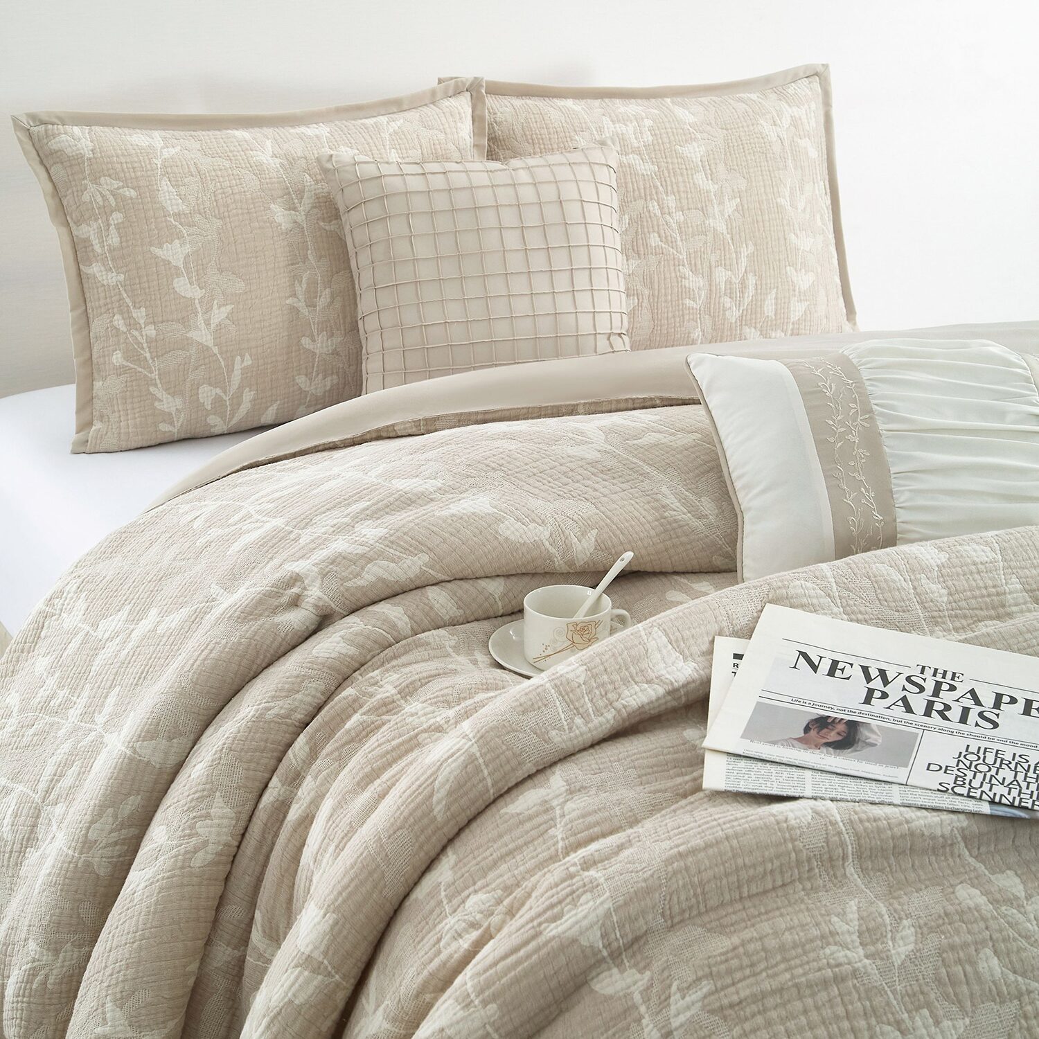 Stratford Park Dayla Leaves Comforter Set 6-pc. Easy Care