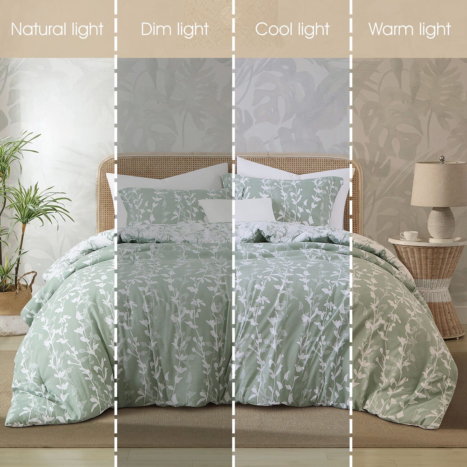 Stratford Park Marissa Leaves Easy Care Comforter Set
