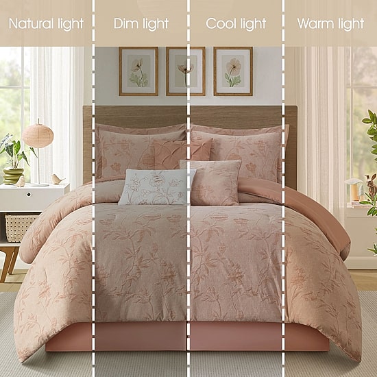 Stratford Park Keila Floral 7-pc. Easy Care Comforter Set