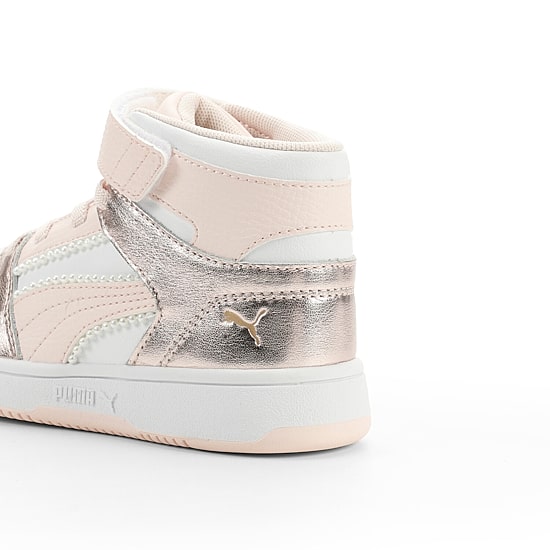PUMA Rebound Layup Nu Romantic Little Kid Girls Basketball Shoes