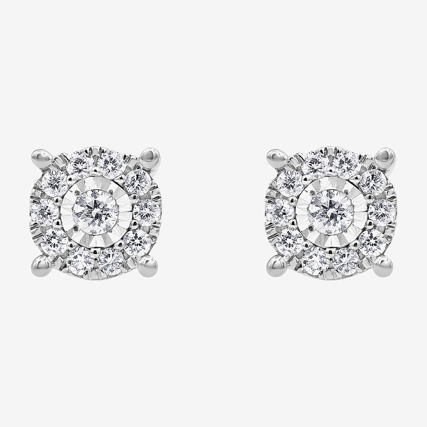(F, Si2) Womens 1/2 CT. T.W. Lab Grown White Diamond Sterling Silver Round 2-pc. Jewelry Set