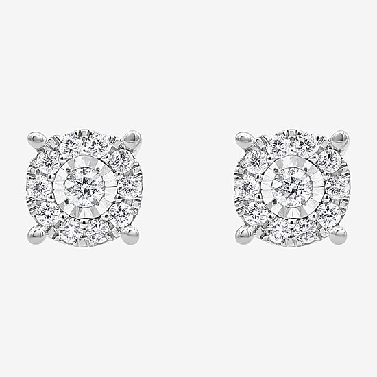 (F, Si2) Womens 1/2 CT. T.W. Lab Grown White Diamond Sterling Silver Round 2-pc. Jewelry Set