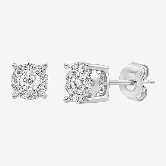 (F, Si2) Womens 1/2 CT. T.W. Lab Grown White Diamond Sterling Silver Round 2-pc. Jewelry Set