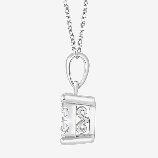 (F, Si2) Womens 1/2 CT. T.W. Lab Grown White Diamond Sterling Silver Round 2-pc. Jewelry Set