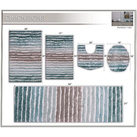Home Weavers Inc Impression 5-pc. Bath Rug Set
