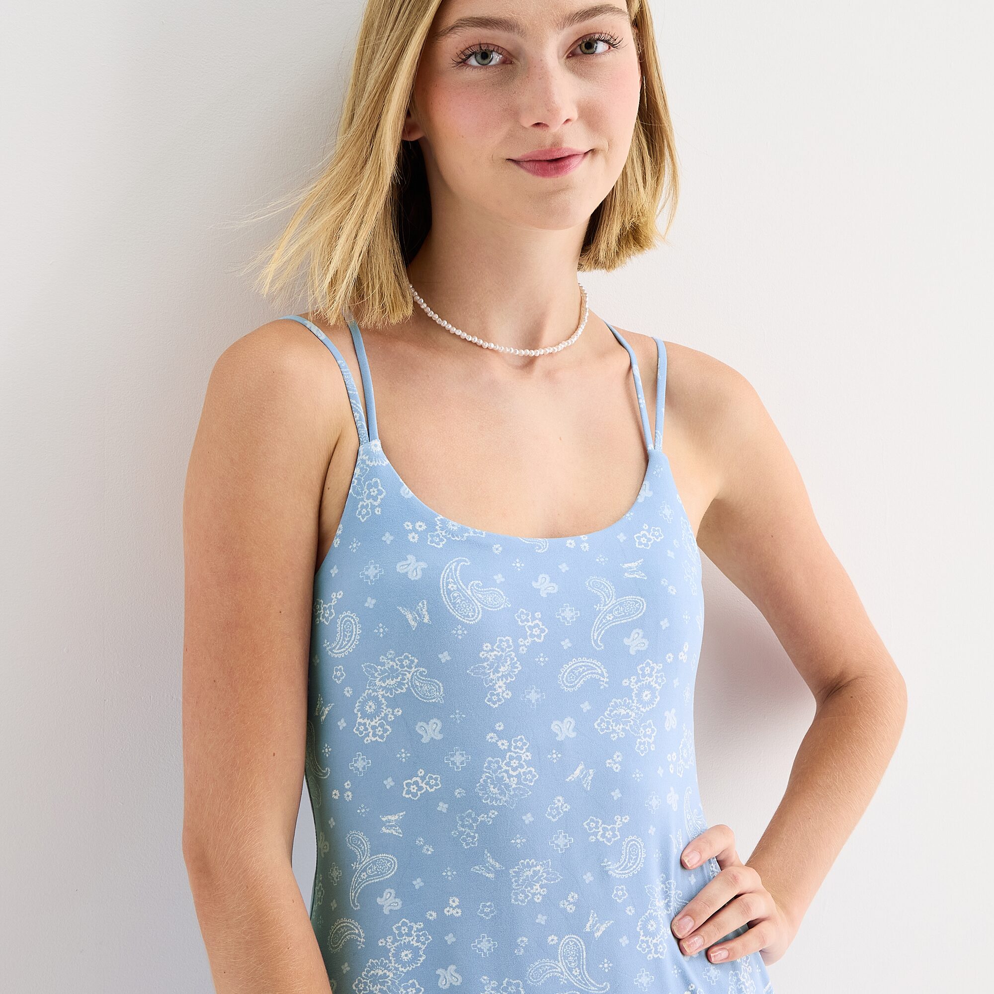 Arizona Womens Juniors Scoop Neck Sleeveless Active Tennis Dress