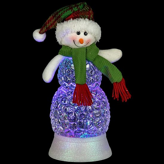 Northlight 11in Led Acrylic Snowman Christmas Snow Globe