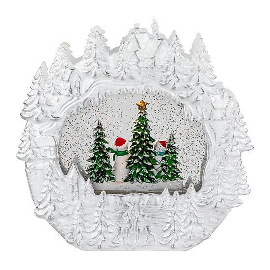 Northlight 9.5in Led Snowmen Christmas Snow Globe