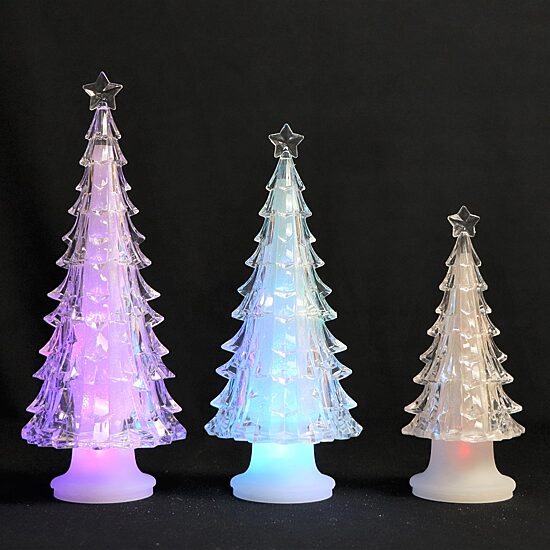 Northlight Led Acrylic Tree 3-pc. Lighted Christmas Tabletop Decor