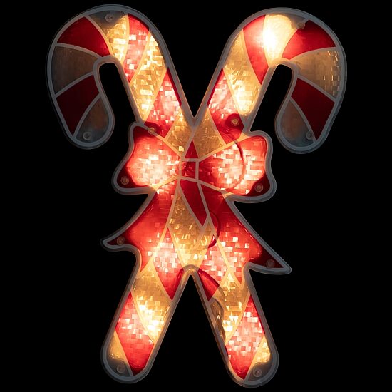 Northlight Lighted Candy Cane Christmas Window Decor