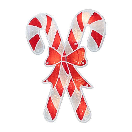 Northlight Lighted Candy Cane Christmas Window Decor