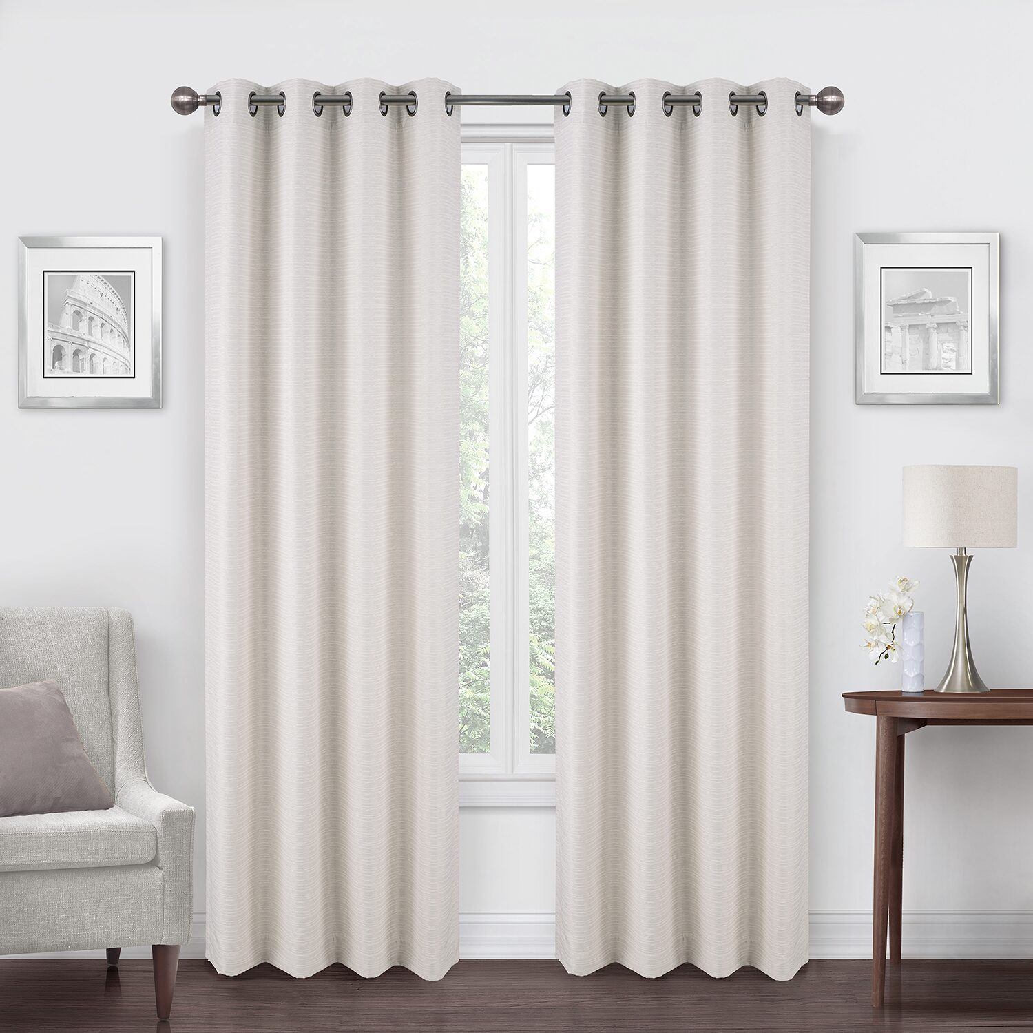 Regal Home Dimensions Solid Grommet Top Energy Saving Blackout Single Curtain Panel