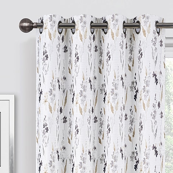 Regal Home Dimensions Leaf Grommet Top Energy Saving Blackout Single Curtain Panel