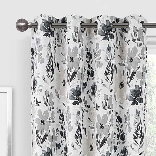 Regal Home Dimensions Floral Grommet Top Energy Saving Blackout Single Curtain Panel