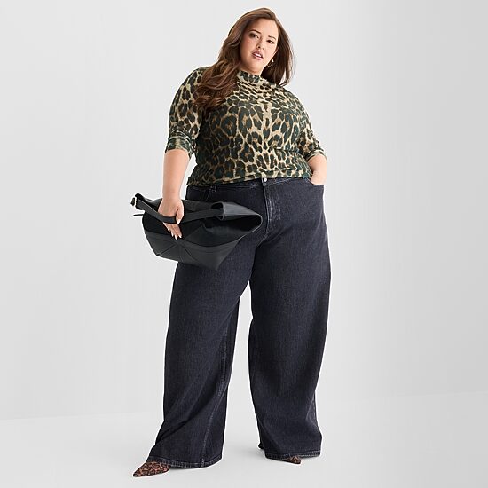 Ashley Graham Womens Plus Animalistic Style