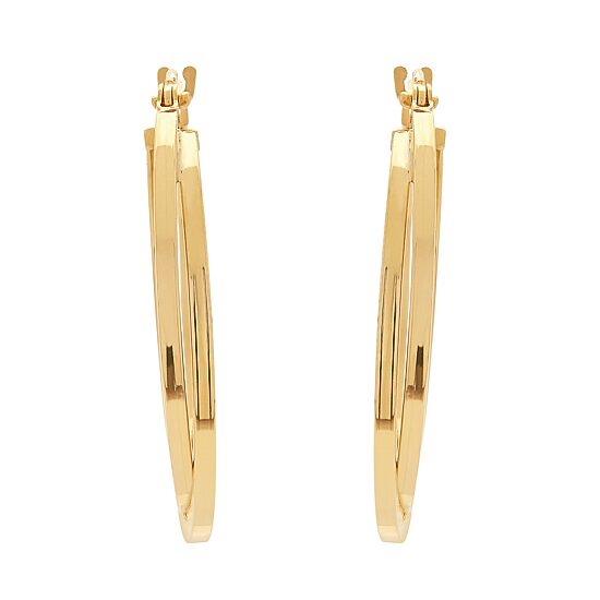 Womens 14K Gold 27.5mm Hoop Earrings