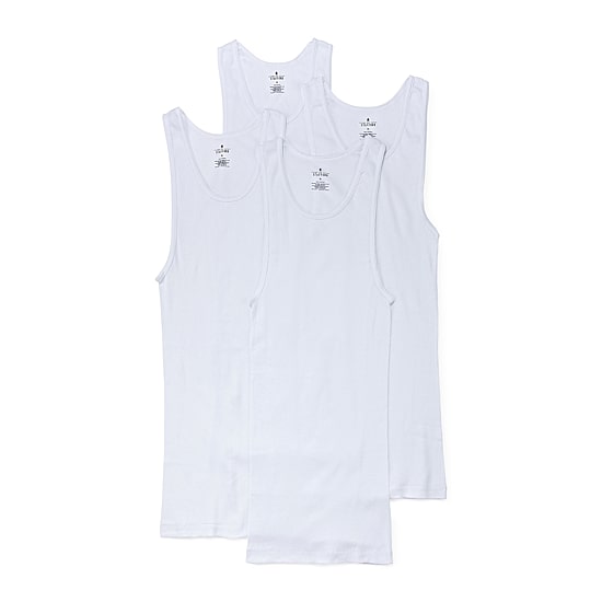 Stafford Ultra Soft Mens Round Neck Sleeveless 4 Pack Big and Tall Tank