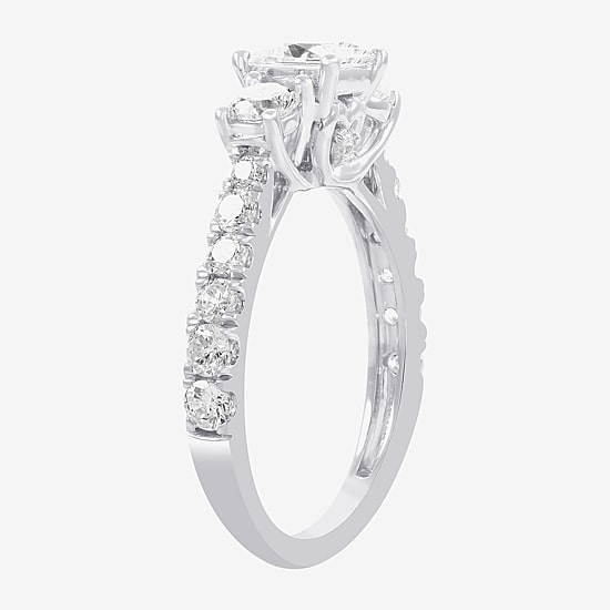 Love Lives Forever (H-I / Si1-Si2) Womens 2 CT. T.W. Lab Grown White Diamond 10K Gold 3-Stone Engagement Ring