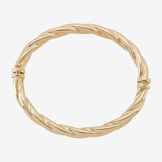 Made in Italy Womens 14K Gold Bangle Bracelet