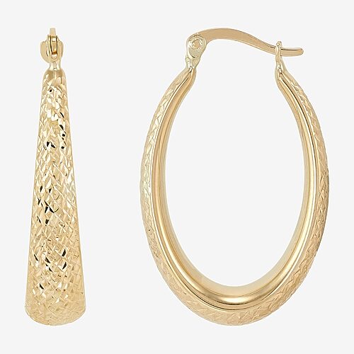 Fine Jewelry Womens 14k Gold 32.1mm Round Hoop Earrings In No Color
