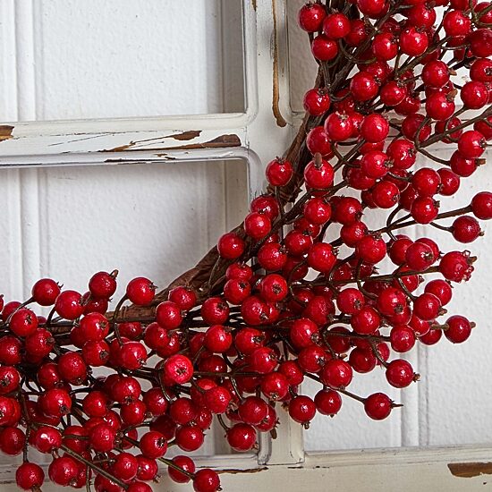 Nearly Natural 22in. Berry Wreath
