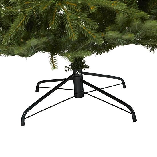Nearly Natural 8 Foot Natural Look Fir With 3470 Bendable Branches And 700 Clear Led Lights Pre-Lit Christmas Tree