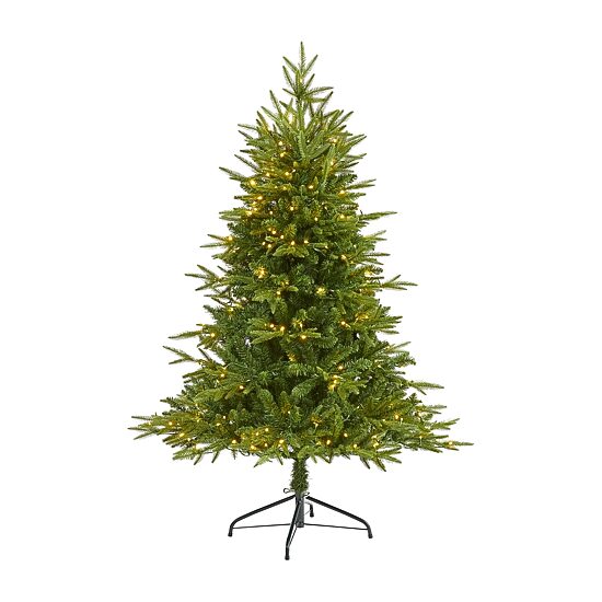 Nearly Natural 5 Foot Fir With 250 Clear Led Lights Pre-Lit Christmas Tree