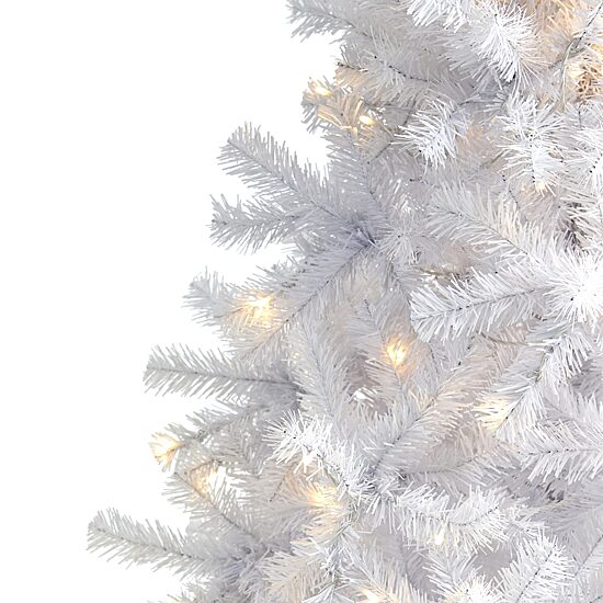 Nearly Natural 6 Foot White Pine With 680 Bendable Branches And 250 Clear Led Lights Pre-Lit Christmas Tree