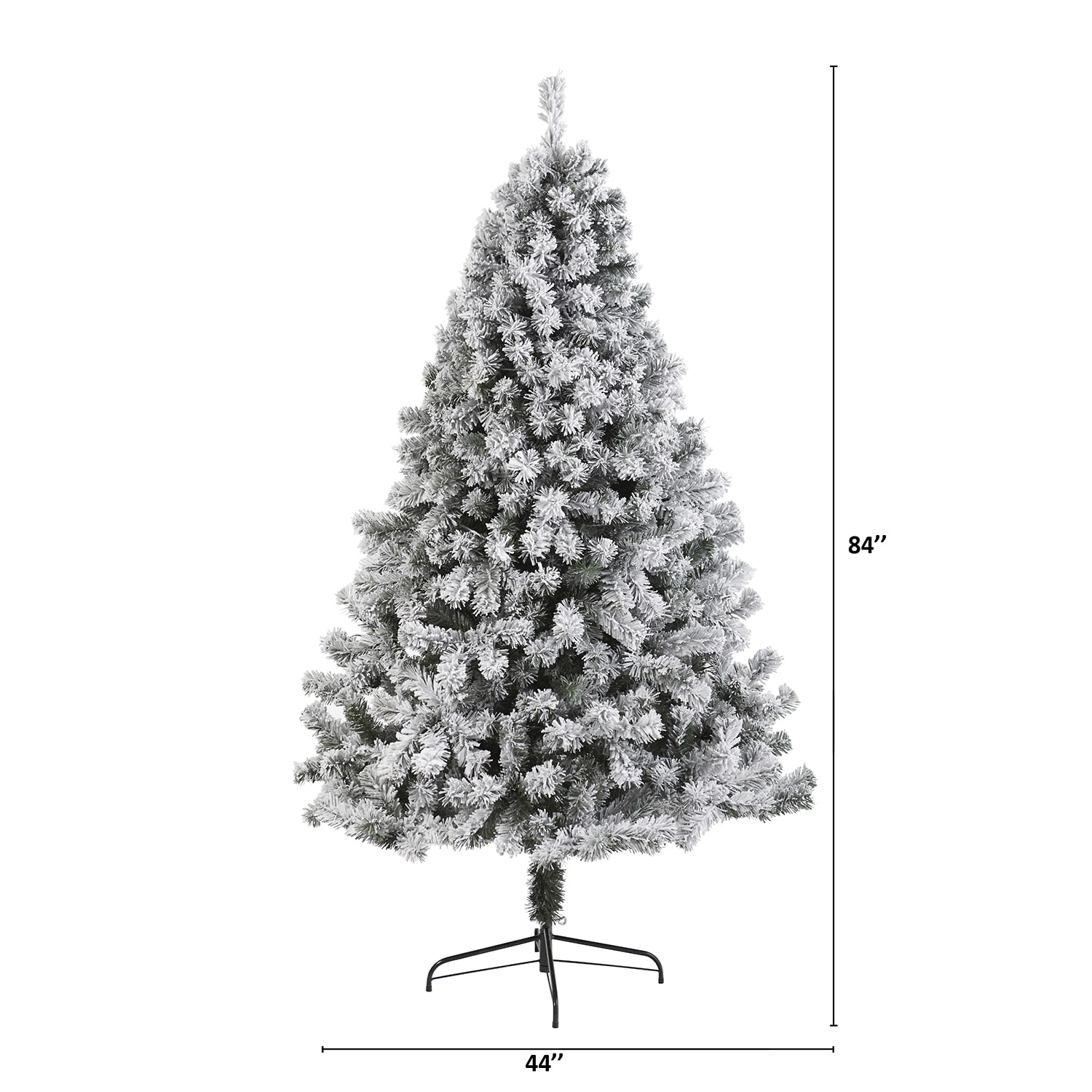Nearly Natural 7 Foot West Virginia Flocked Fir Christmas Tree