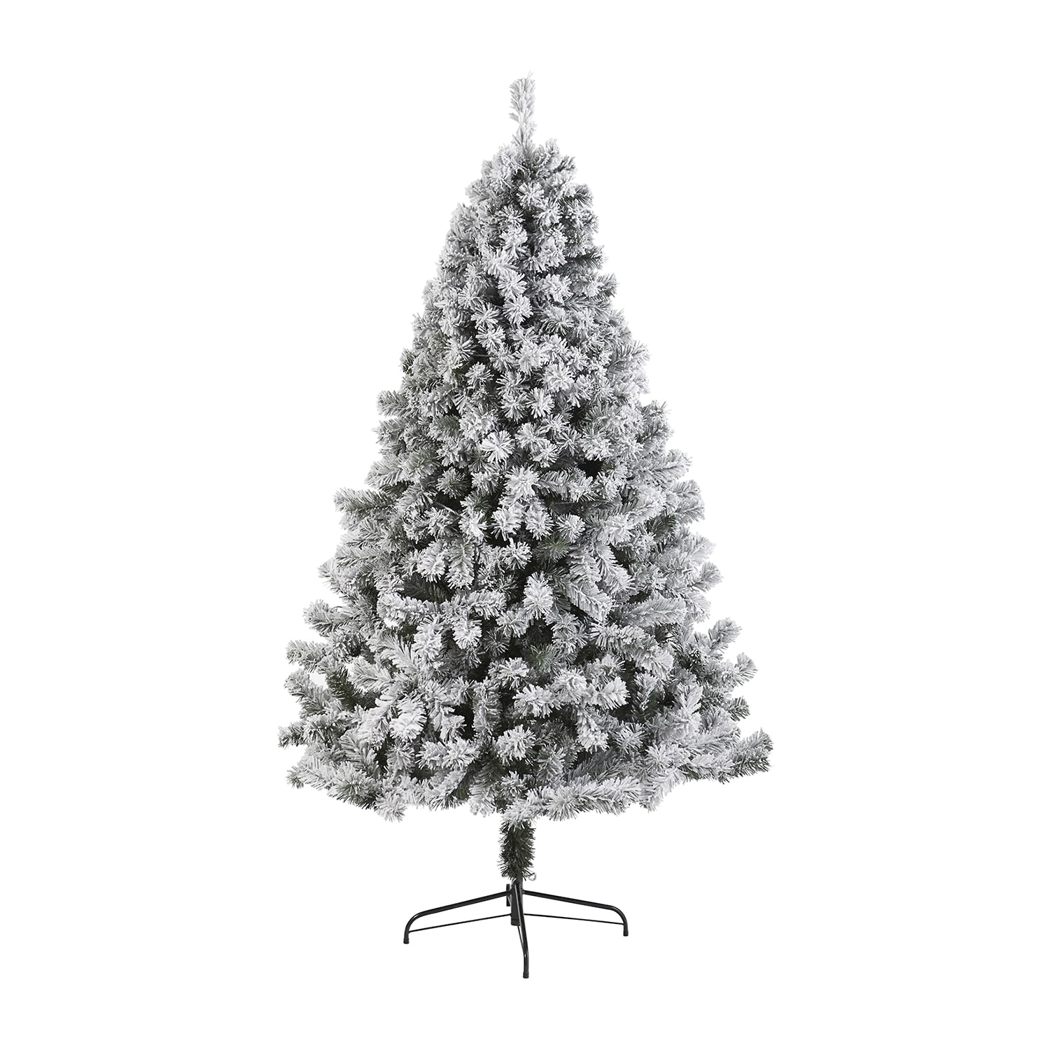 Nearly Natural 7 Foot West Virginia Flocked Fir Christmas Tree