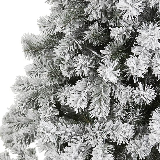 Nearly Natural 7 Foot West Virginia Flocked Fir Christmas Tree