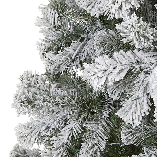 Nearly Natural 8 Foot West Virginia Flocked Fir Christmas Tree
