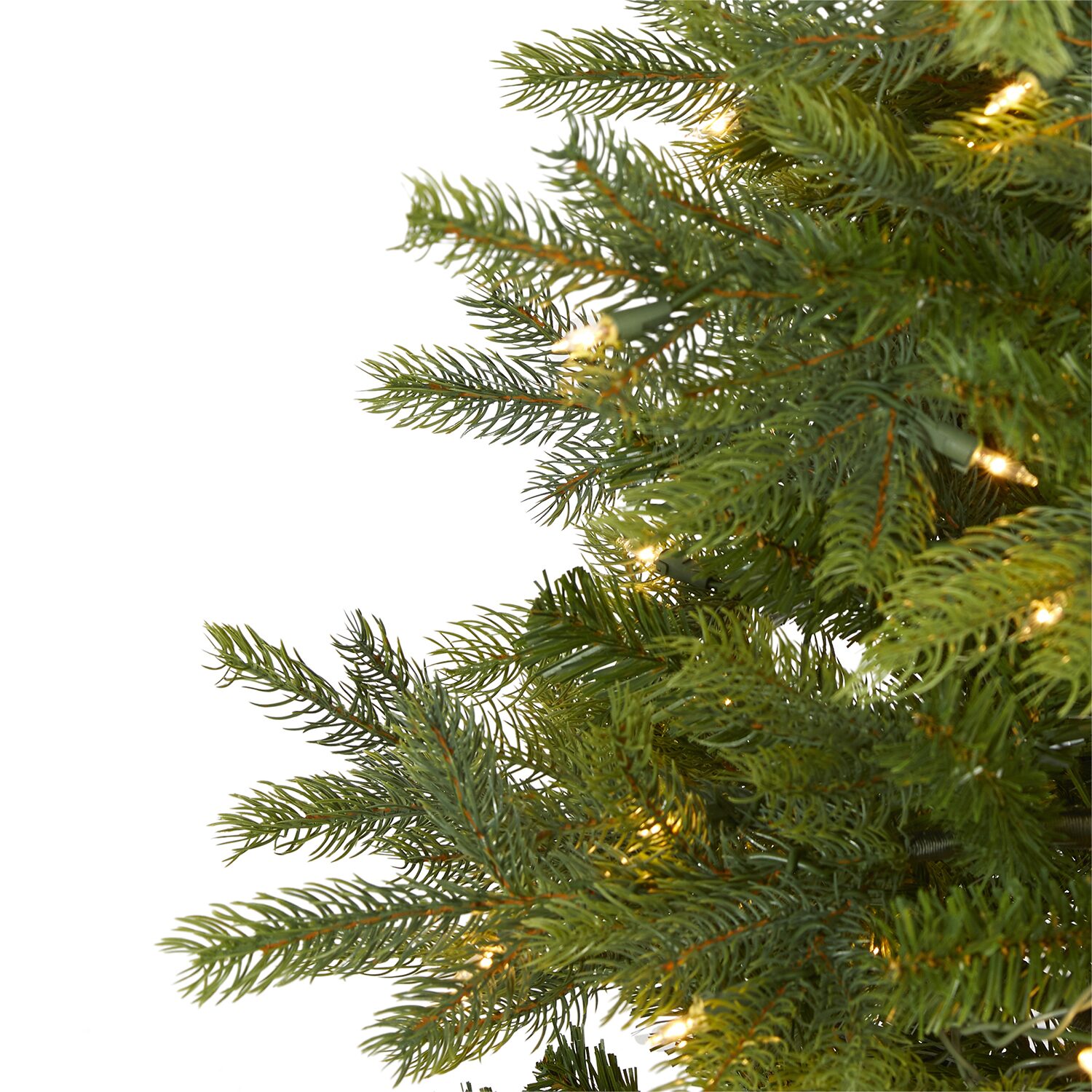 Nearly Natural 4 Foot North Carolina Spruce With 207 Bendable Branches And 100 Clear Lights Pre-Lit Christmas Tree