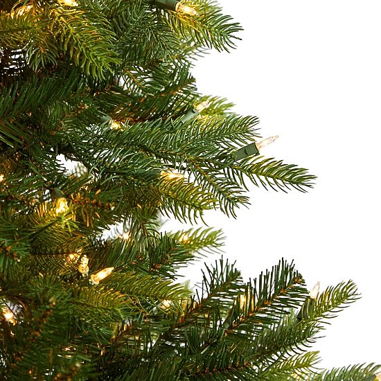 Nearly Natural 6 Foot North Carolina Spruce With 631 Bendable Branches And 350 Clear Lights Pre-Lit Christmas Tree