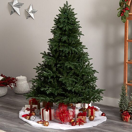 Nearly Natural 6 Foot South Carolina Spruce With 1908 Bendable Branches And 400 White Warm Lights Pre-Lit Christmas Tree