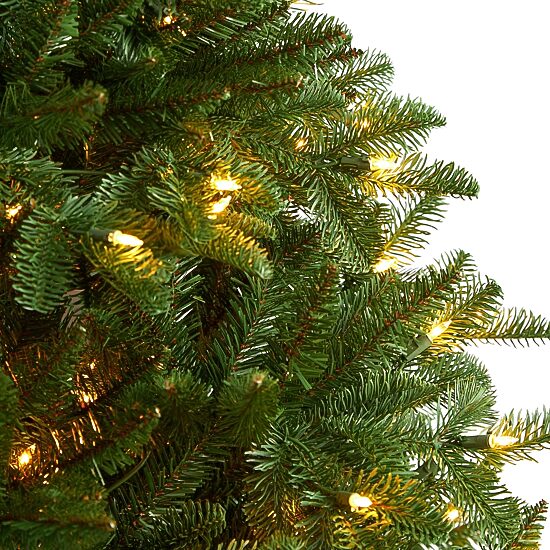 Nearly Natural 6 Foot South Carolina Spruce With 1908 Bendable Branches And 400 White Warm Lights Pre-Lit Christmas Tree