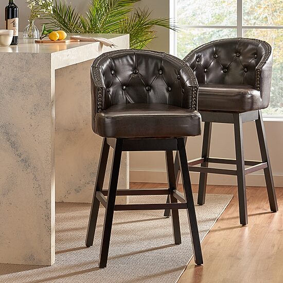 Ogden 2-pc. Upholstered Swivel Bar Stool