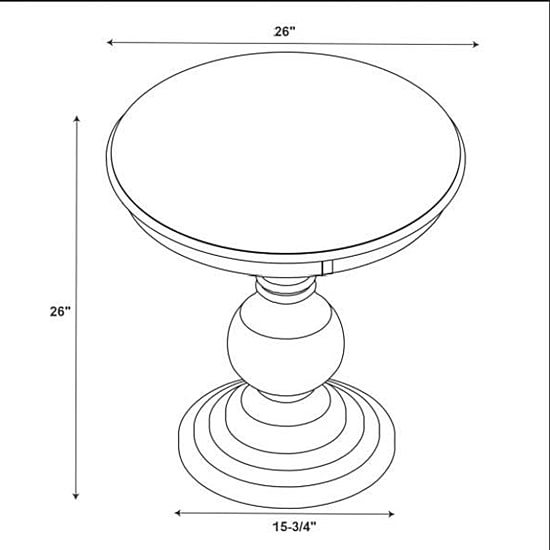 Linon Adkins Round Accent Table