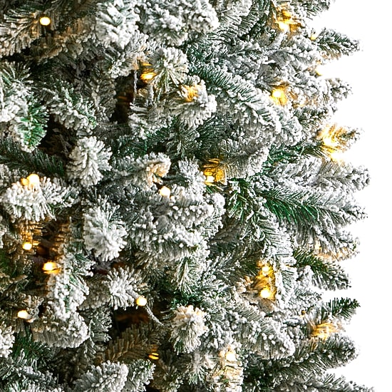 Nearly Natural 7ft. Slim  Montreal Fir Christmas With 300 Warm White Led Lights And 995 Bendable Branches 7 Foot Pre-Lit Fir Christmas Tree