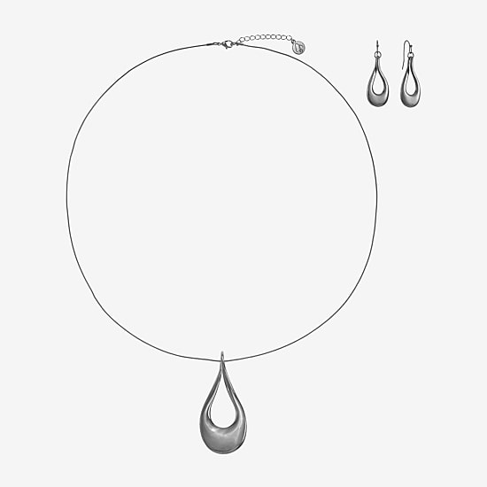 Liz Claiborne Pendant Necklace And Drop Earring Womens 2-pc. Jewelry Set